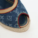 LOUIS VUITTON Monogram Denim Espadrille Sandals Blue LV Auth ar14173V-7