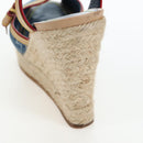 LOUIS VUITTON Monogram Denim Espadrille Sandals Blue LV Auth ar14173V-9