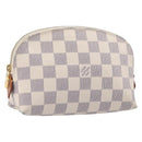 LOUIS VUITTON Damier Azur Pochette Cosmetic PM Pouch N60024 LV Auth ar14175A-1