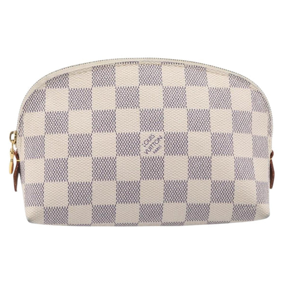 LOUIS VUITTON Damier Azur Pochette Cosmetic PM Pouch N60024 LV Auth ar14175A