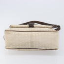 BVLGARI Tote Bag Canvas Beige Silver Auth ar14179-6