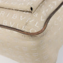 BVLGARI Tote Bag Canvas Beige Silver Auth ar14179-10