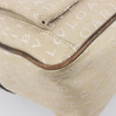 BVLGARI Tote Bag Canvas Beige Silver Auth ar14179-15