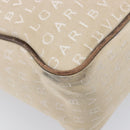 BVLGARI Tote Bag Canvas Beige Silver Auth ar14179-17