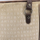 BVLGARI Tote Bag Canvas Beige Silver Auth ar14179-3