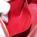 LOUIS VUITTON Monogram Vernis Pochette Cosmetic PM Pouch Red M90172 Auth ar14182-21