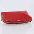 LOUIS VUITTON Monogram Vernis Pochette Cosmetic PM Pouch Red M90172 Auth ar14182-6
