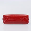 LOUIS VUITTON Monogram Vernis Pochette Cosmetic PM Pouch Red M90172 Auth ar14182-7