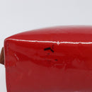 LOUIS VUITTON Monogram Vernis Pochette Cosmetic PM Pouch Red M90172 Auth ar14182-8