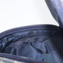 Christian Dior Trotter Canvas Saddle Pouch Navy Gold Tone Auth ar14184-19