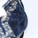 Christian Dior Trotter Canvas Saddle Pouch Navy Gold Tone Auth ar14184-20