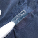 Christian Dior Trotter Canvas Saddle Pouch Navy Gold Tone Auth ar14184-21