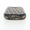 Christian Dior Oblique Jacquard Phone Shoulder Pouch Navy Gold Auth ar14186V-10