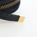 Christian Dior Oblique Jacquard Phone Shoulder Pouch Navy Gold Auth ar14186V-18