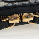 Christian Dior Oblique Jacquard Phone Shoulder Pouch Navy Gold Auth ar14186V-19