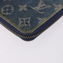 LOUIS VUITTON Monogram Denim Mini Zippy Wallet Blue M95342 LV Auth ar14193A-15