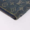LOUIS VUITTON Monogram Denim Mini Zippy Wallet Blue M95342 LV Auth ar14193A-17