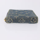 LOUIS VUITTON Monogram Denim Mini Zippy Wallet Blue M95342 LV Auth ar14193A-5
