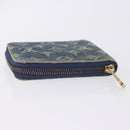 LOUIS VUITTON Monogram Denim Mini Zippy Wallet Blue M95342 LV Auth ar14193A-6