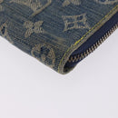 LOUIS VUITTON Monogram Denim Mini Zippy Wallet Blue M95342 LV Auth ar14193A-14