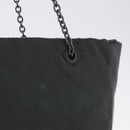 PRADA Chain Tote Bag Nylon Green Auth ar14194-4