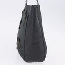 PRADA Chain Tote Bag Nylon Green Auth ar14194-5