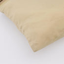 PRADA Shoulder Bag Nylon Beige Silver Auth ar14195-17