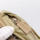 PRADA Shoulder Bag Nylon Beige Silver Auth ar14195-10