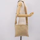 PRADA Shoulder Bag Nylon Beige Silver Auth ar14195-22