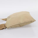 PRADA Shoulder Bag Nylon Beige Silver Auth ar14195-3
