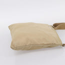 PRADA Shoulder Bag Nylon Beige Silver Auth ar14195-4
