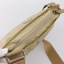 PRADA Shoulder Bag Nylon Beige Silver Auth ar14195-6