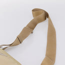 PRADA Shoulder Bag Nylon Beige Silver Auth ar14195-8