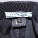 PRADA Cap Nylon Black White Auth ar14198-12