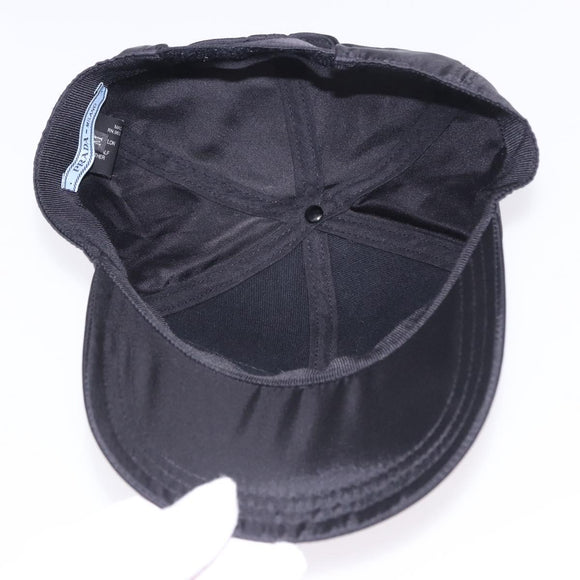 PRADA Cap Nylon Black White Auth ar14198