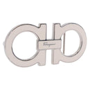Salvatore Ferragamo Gancini Buckles Metal White Silver Auth ar14199-1