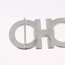 Salvatore Ferragamo Gancini Buckles Metal White Silver Auth ar14199-11