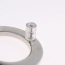 Salvatore Ferragamo Gancini Buckles Metal White Silver Auth ar14199-12