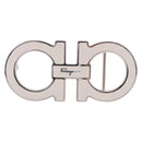 Salvatore Ferragamo Gancini Buckles Metal White Silver Auth ar14199-2