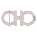 Salvatore Ferragamo Gancini Buckles Metal White Silver Auth ar14199-3