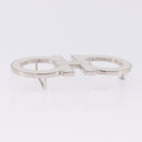 Salvatore Ferragamo Gancini Buckles Metal White Silver Auth ar14199-6