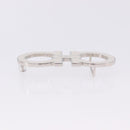 Salvatore Ferragamo Gancini Buckles Metal White Silver Auth ar14199-7