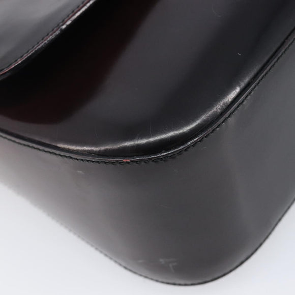 PRADA Shoulder Bag Patent Bordeaux Auth ar14223
