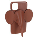 LOEWE iPhone X & XS Case Leather Brown Auth ar14224-1