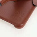 LOEWE iPhone X & XS Case Leather Brown Auth ar14224-14