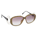 Christian Dior Sunglasses Plastic Beige Gold Tone Auth ar14225V-1