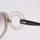 Christian Dior Sunglasses Plastic Beige Gold Tone Auth ar14225V-10