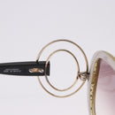 Christian Dior Sunglasses Plastic Beige Gold Tone Auth ar14225V-11