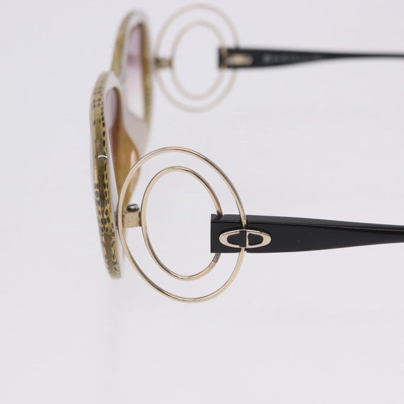 Christian Dior Sunglasses Plastic Beige Gold Tone Auth ar14225V