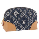 LOUIS VUITTON SINCE1854 Pochette Cosmetic PM Canvas Blue M80307 LV Auth ar14227M-1